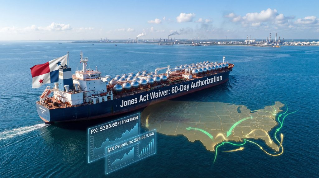 Jones Act Waiver impacts US trade flows.