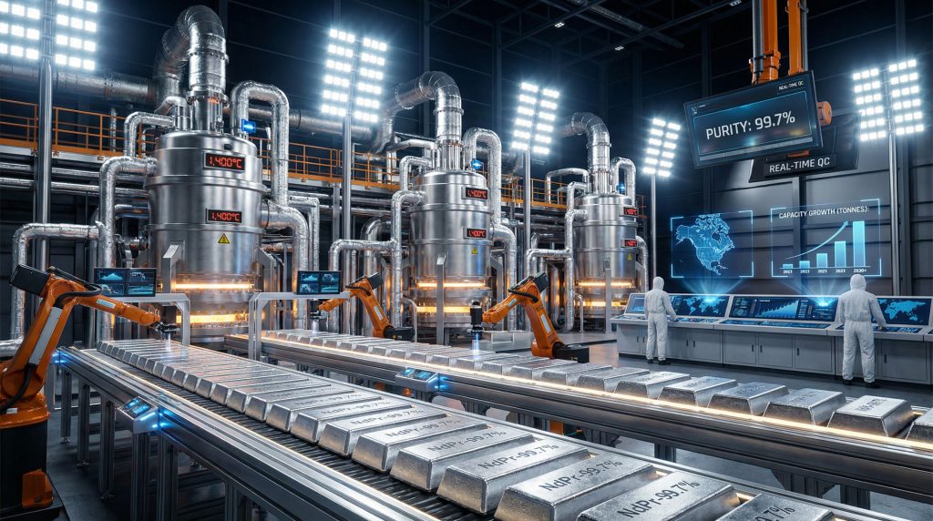 High-tech facility showcasing rare earth metallization.