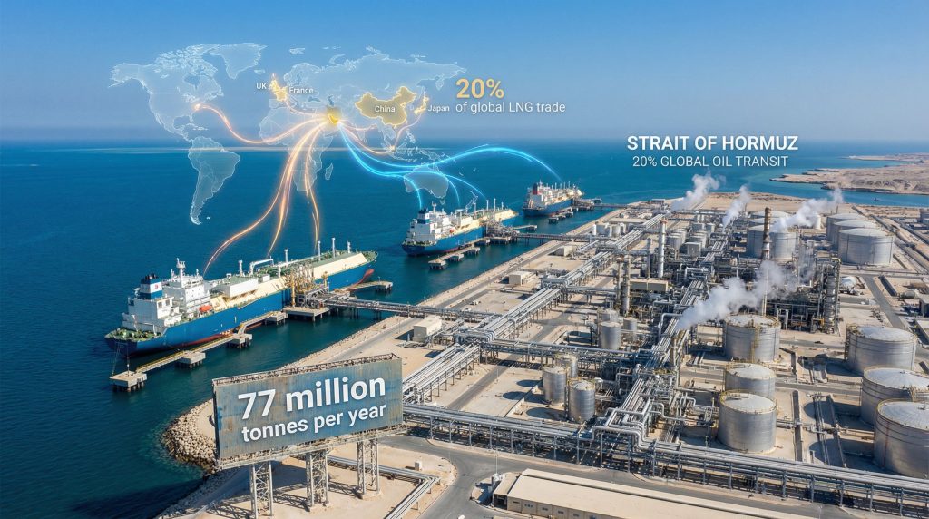 Qatar LNG production affected by drone attacks.