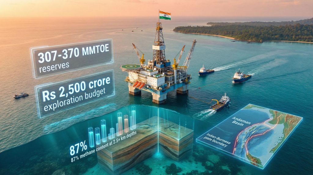 Andaman Basin oil exploration platform and data.