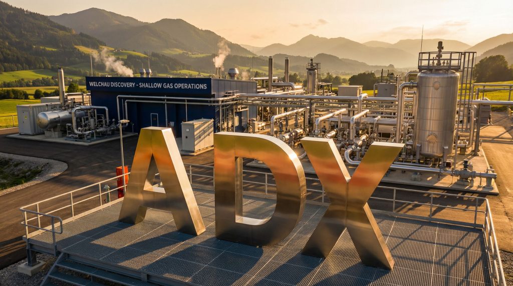 ADX Energy Ltd-ADX-ADX shallow gas operations facility in mountains.