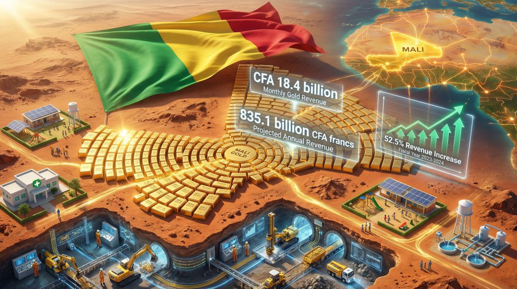 Mali mining revenue redistribution visualization and impact.