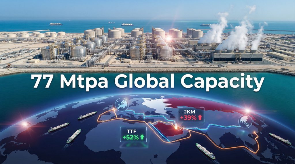 Qatar LNG production halt impacts global capacity.