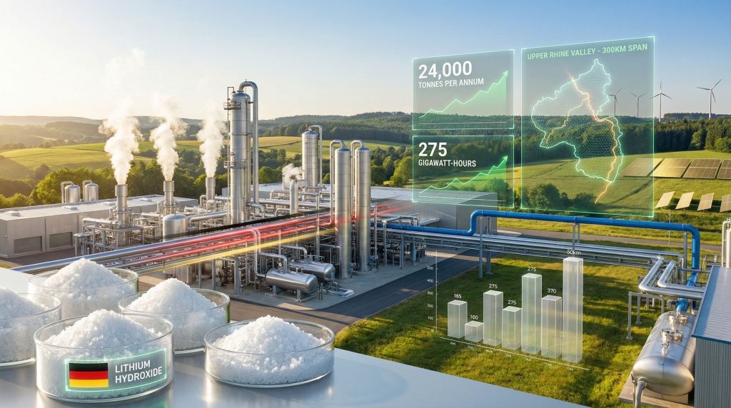 Vulcan Energy lithium production facility visualization.
