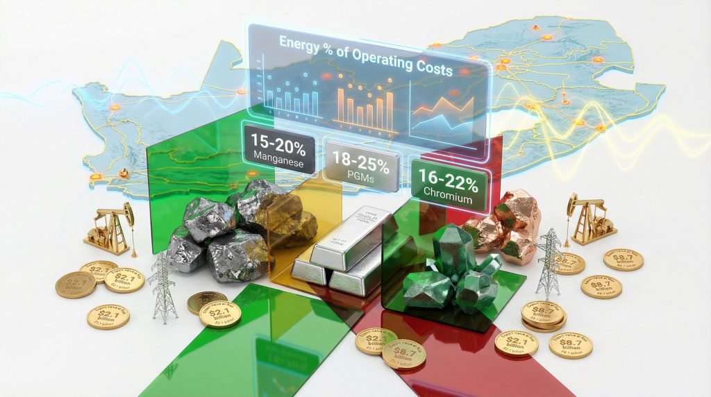 South Africa mining exports and energy costs.