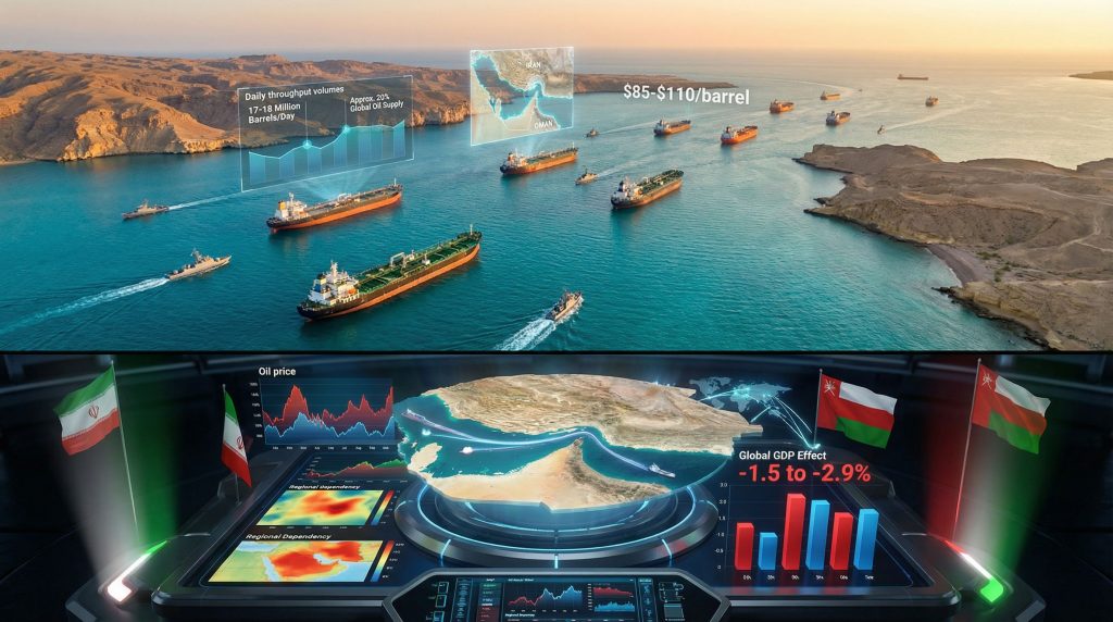 Tankers in Strait of Hormuz oil crisis.