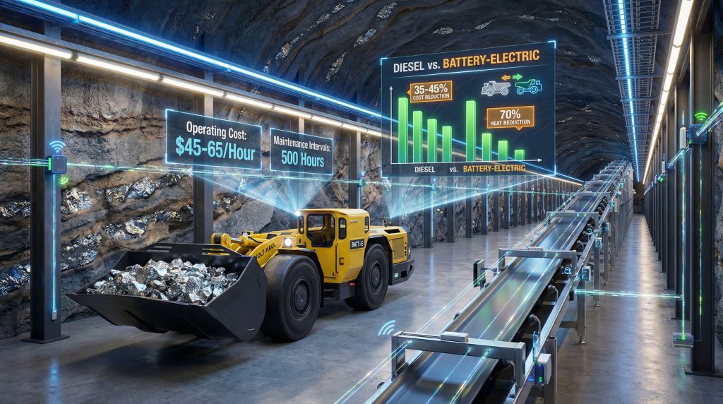 Mining equipment transforming material movement efficiently.