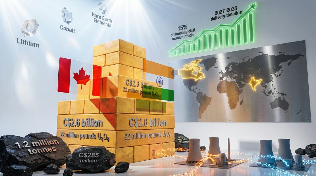 Canada-India uranium supply agreement illustration.