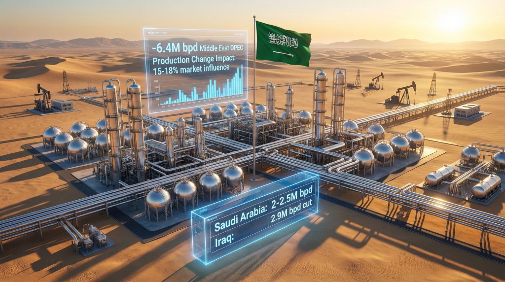 Oil facility indicating reductions in daily output.
