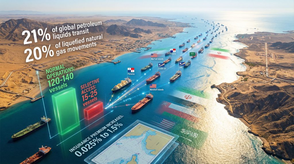 Strait of Hormuz reopening boosts vessel traffic.