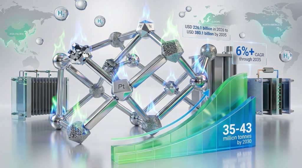 Futuristic hydrogen growth projections and trends.