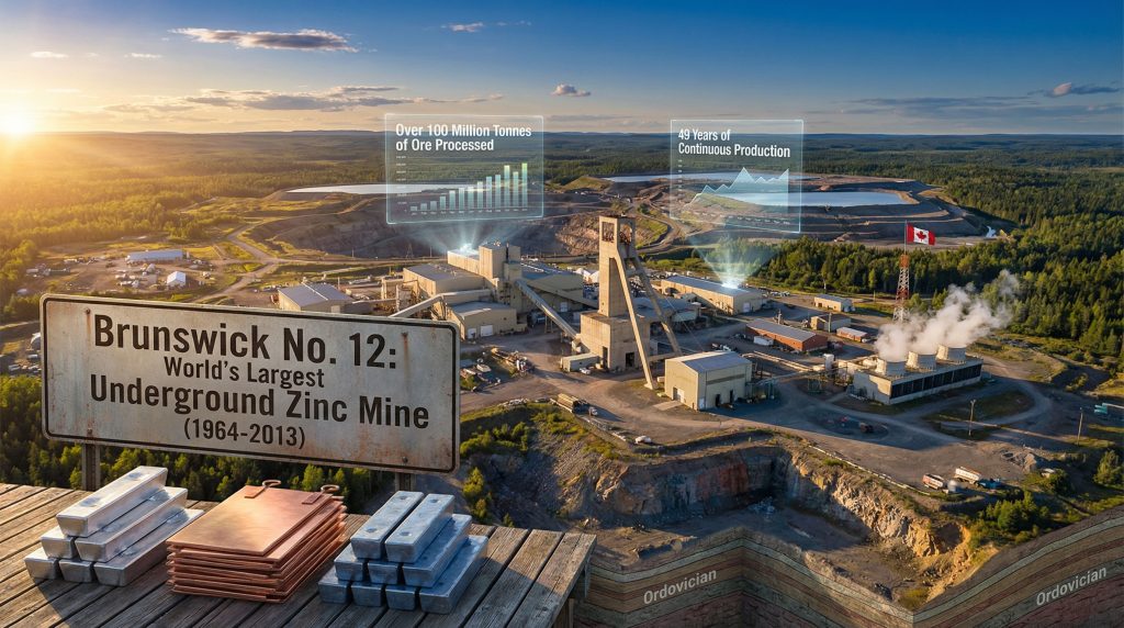 Brunswick No. 12 mine in Bathurst landscape.