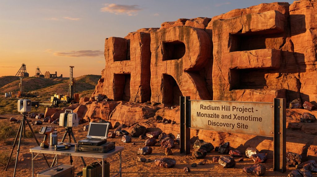 Heavy Rare EARTHS Ltd-HRE-Radium Hill mining site with equipment.
