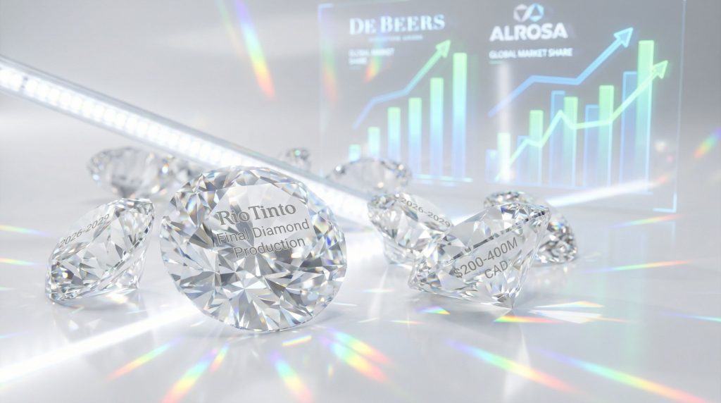 Rio Tinto diamond mine production highlights.