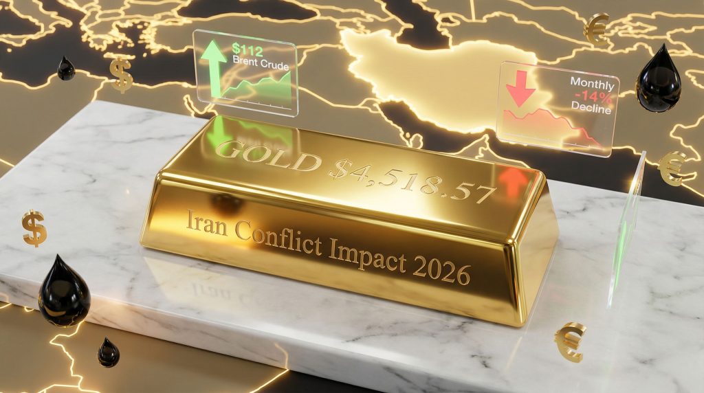 Gold price rises amid Iran conflict.