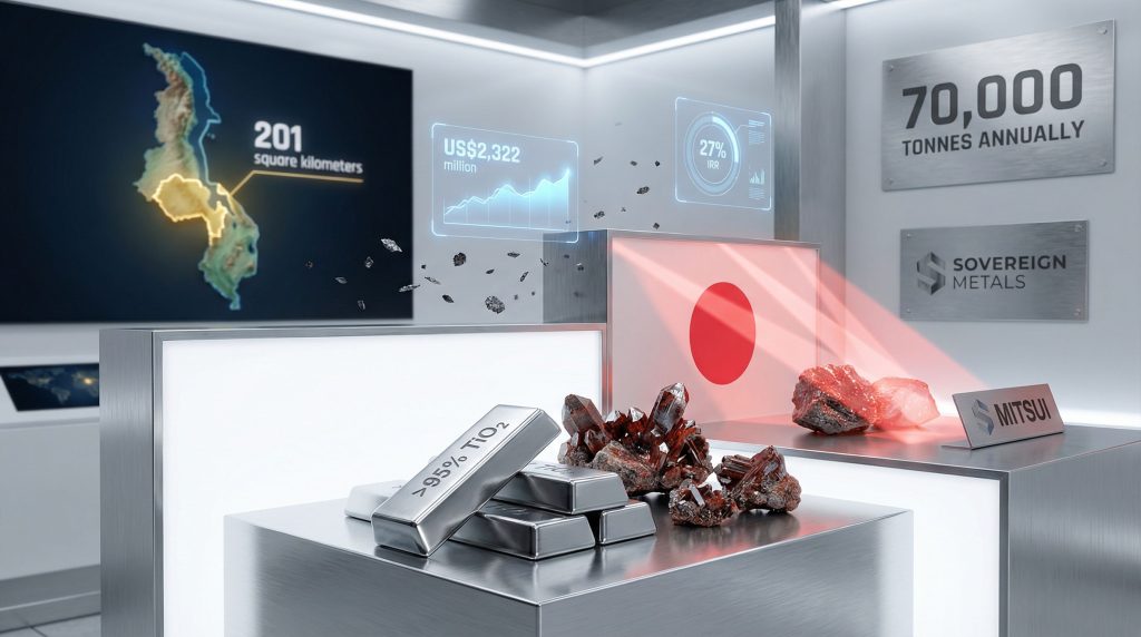 Sovereign Metals Mitsui MOU collaboration visualization.