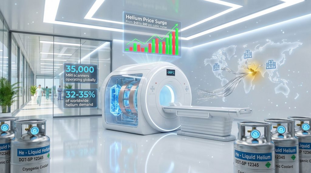 Helium shortage impact on MRI operations.