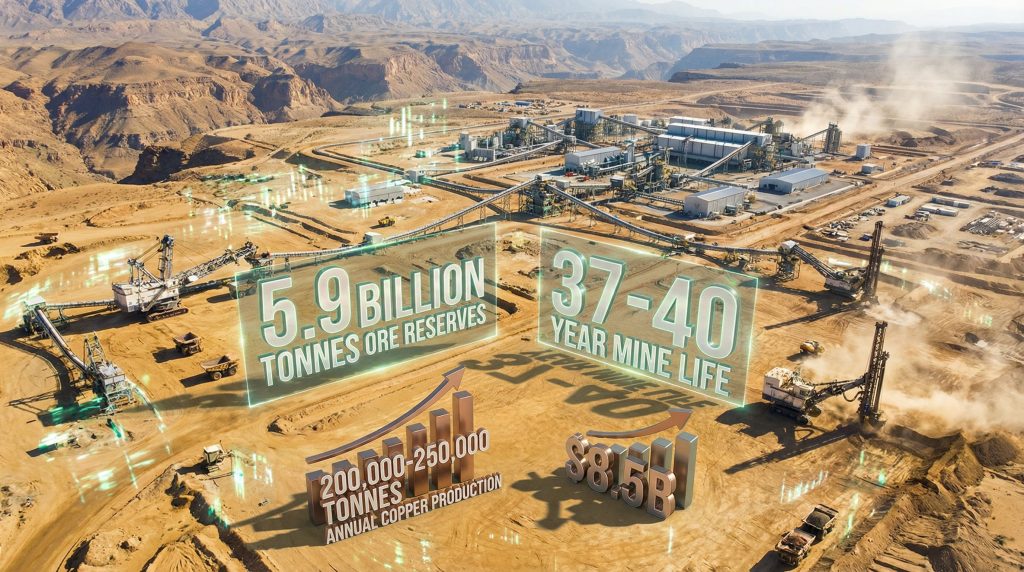 Mining site statistics highlighting Reko Diq concerns.
