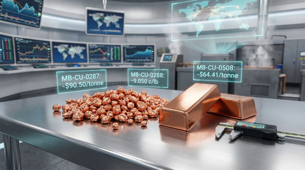 Copper concentrates indices and charges data.