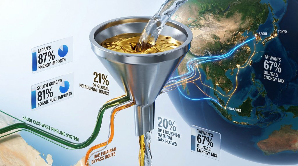 Impact on Asia's fuel supply illustrated.