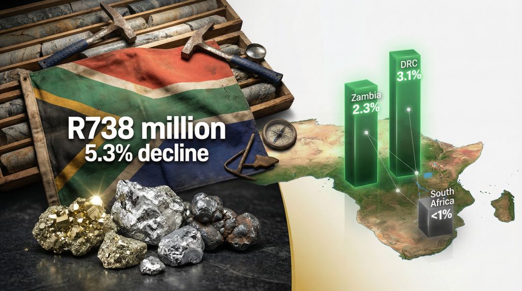 South Africa's mineral exploration decline visualized.