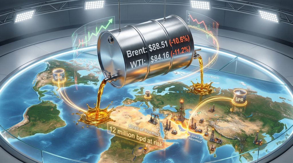 Oil barrel pouring over Middle East.