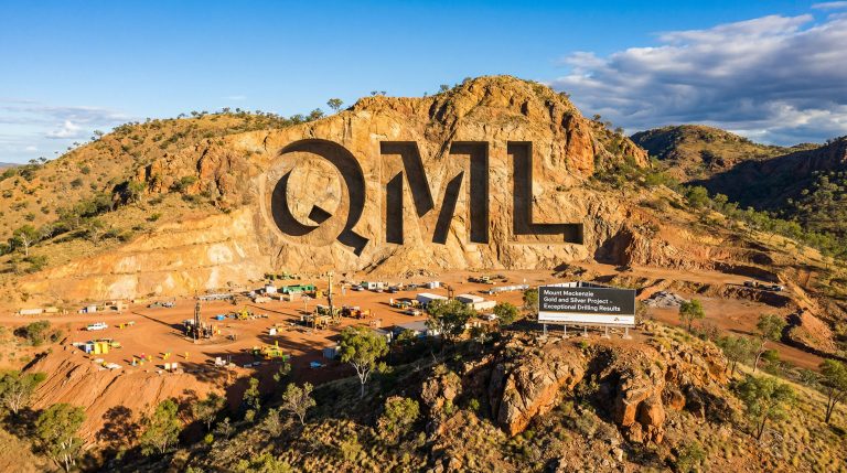 Qmines Ltd-QML-QML mining area with mountain backdrop.