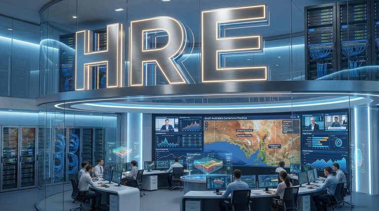 Heavy Rare EARTHS Ltd-HRE-HRE command center with digital displays.
