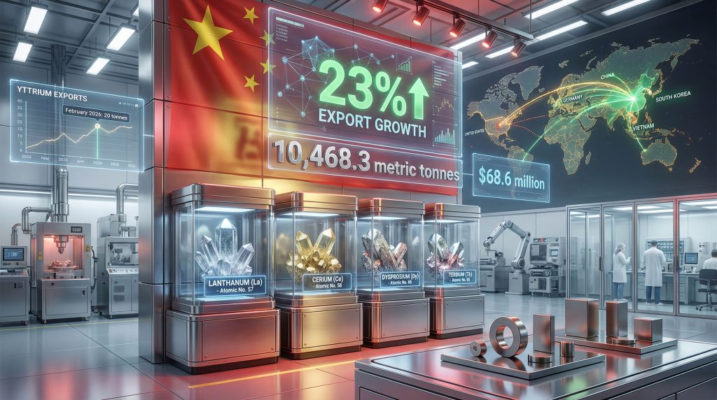China's rare earth exports surge 23%