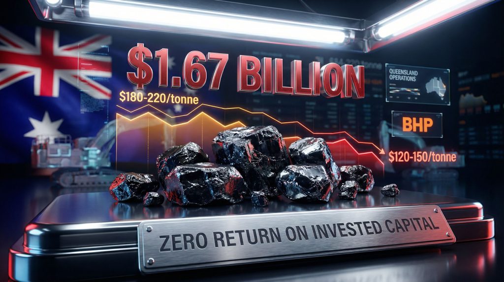 BHP Australian coal investment challenges visualized.