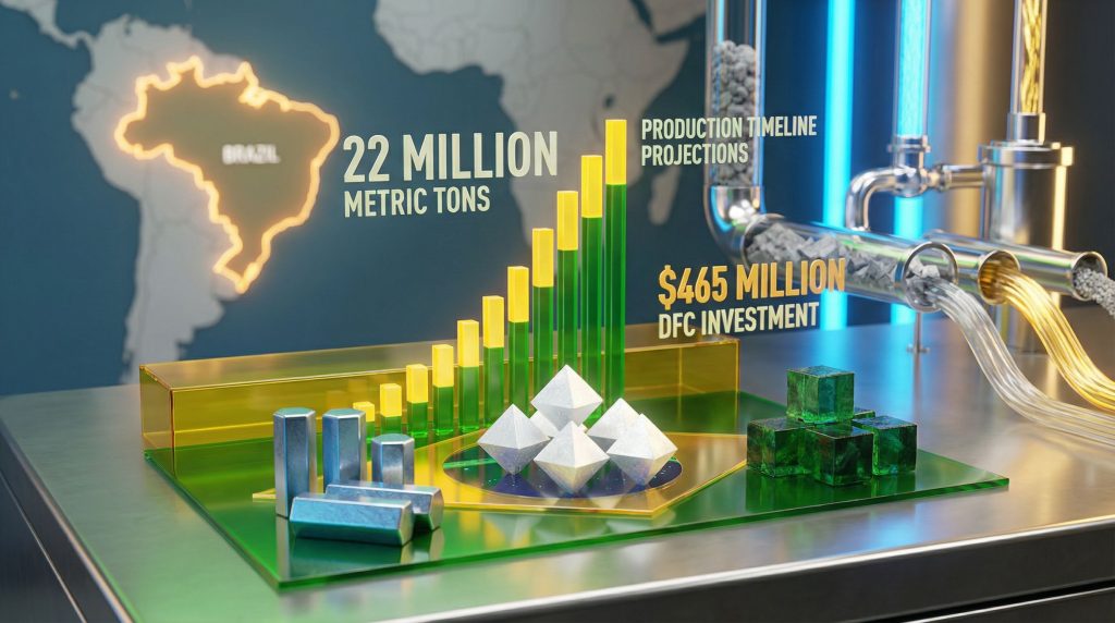 Brazil rare earth project progress visualization.