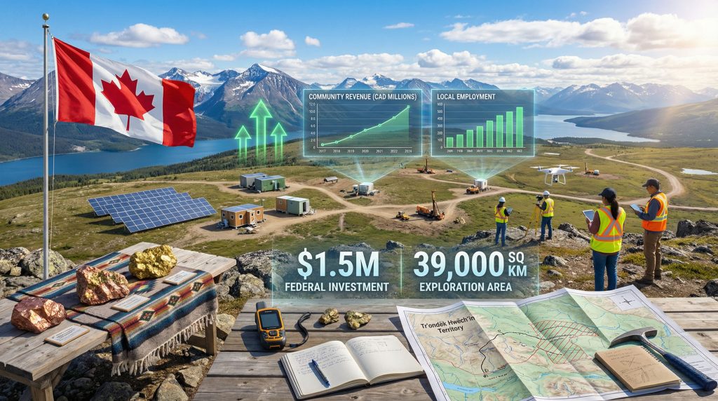 Indigenous-led mining project with sustainable practices.