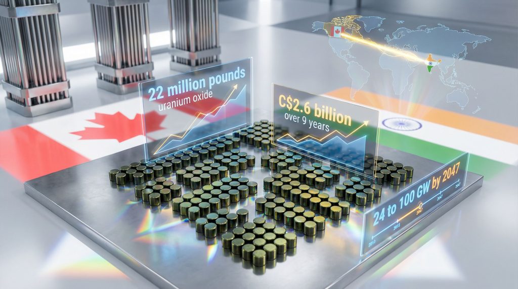 Cameco uranium deal with India visualization.