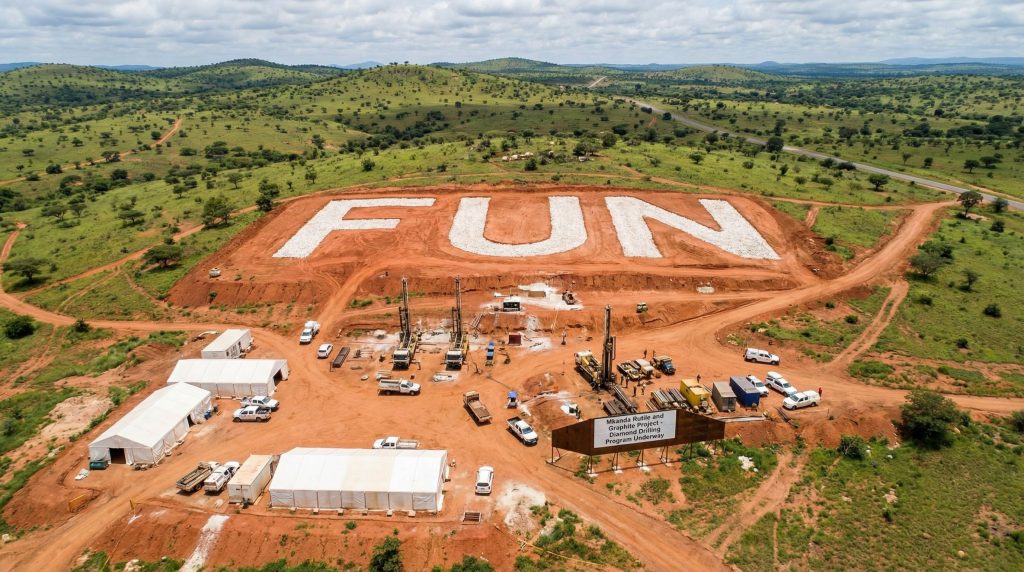 Fortuna Metals Ltd-FUN-Aerial view of excavation site, "FUN".