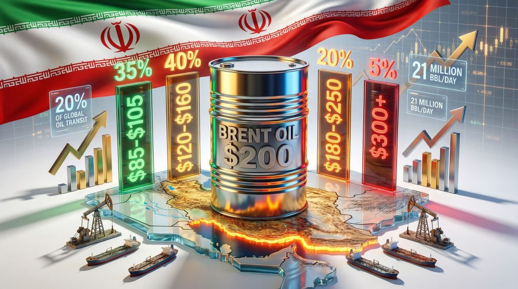 Iran conflict inflates Brent oil prices.