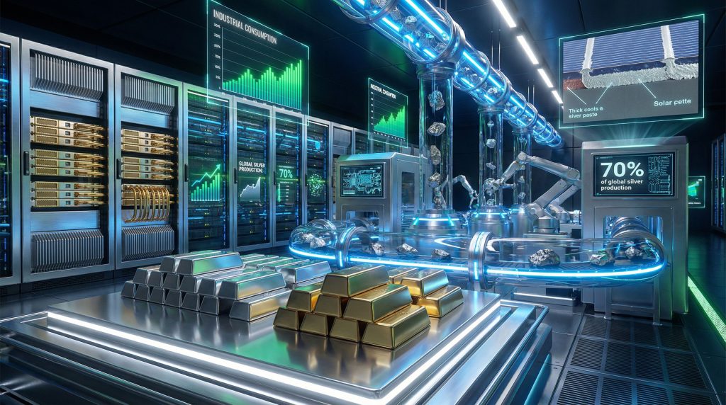 High-tech facility showcasing gold and silver.