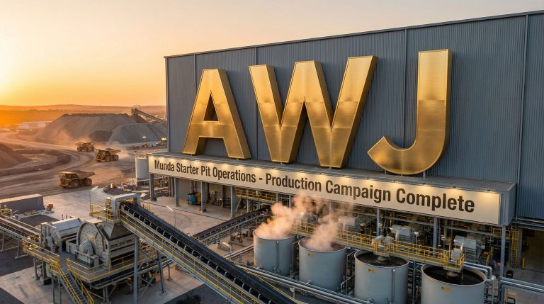 Auric Mining Ltd-AWJ-AWJ mining site with heavy machinery.
