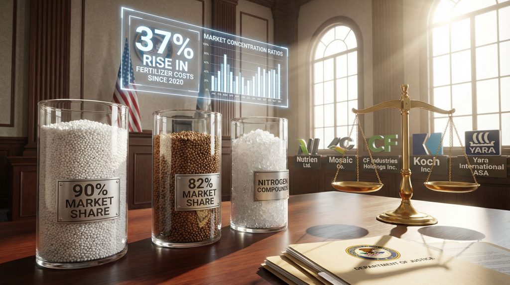DOJ investigates fertilizer market price fixing.