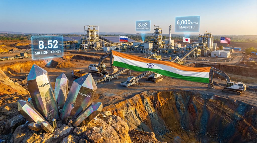 Mining site showcasing rare earth elements collaboration.