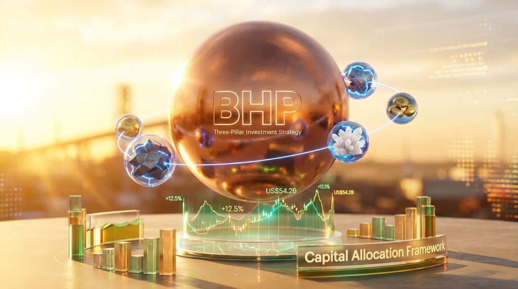 BHP shares growth and dividends visualized dynamically.