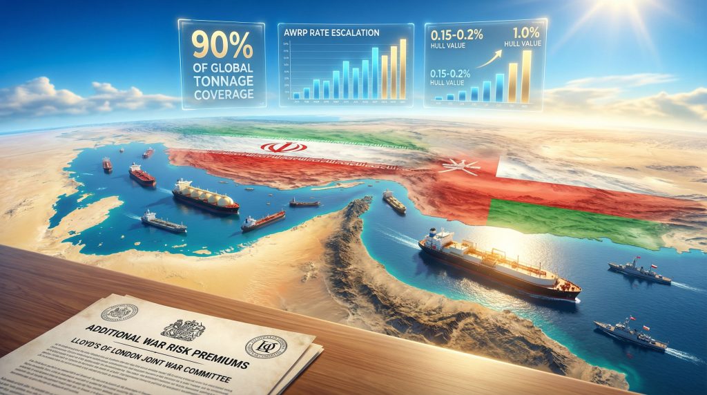 Ships in Gulf secured by insurance escorts.