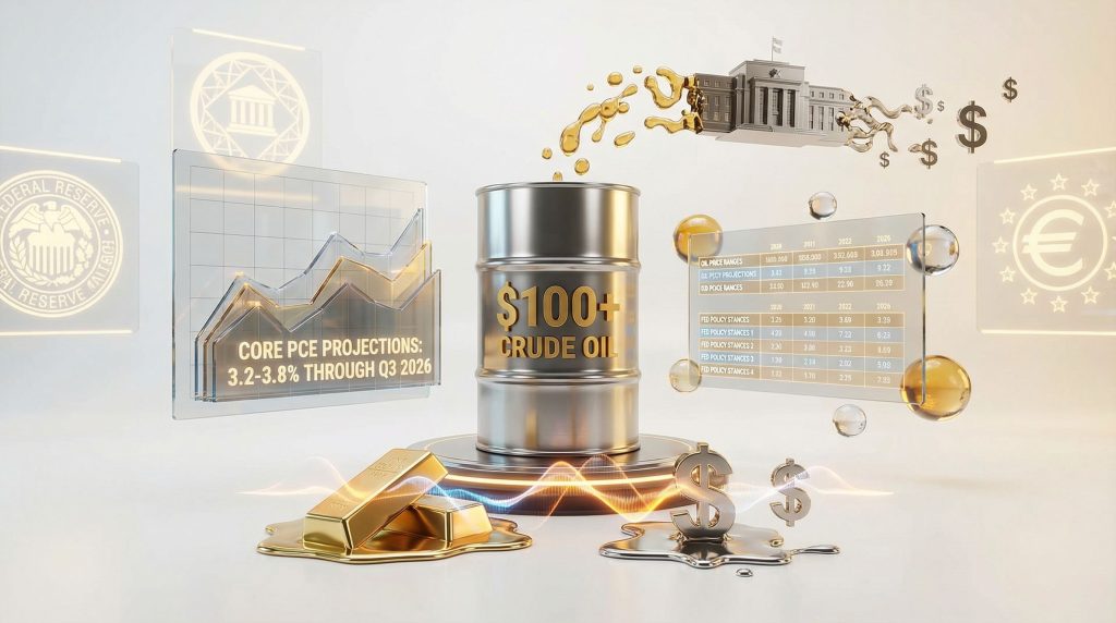 Gold fluctuates amid rising energy costs.