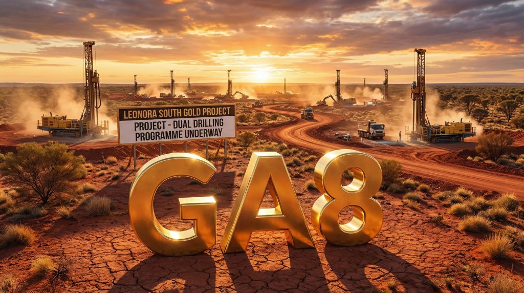 Goldarc Resources Ltd-GA8-GA8 signifying active gold drilling project.