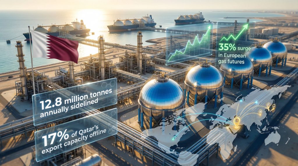 Qatar LNG crisis impacts export capacity, futures.