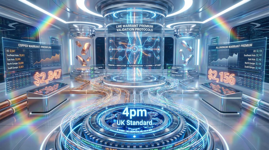 Futuristic trading room with delayed publication.