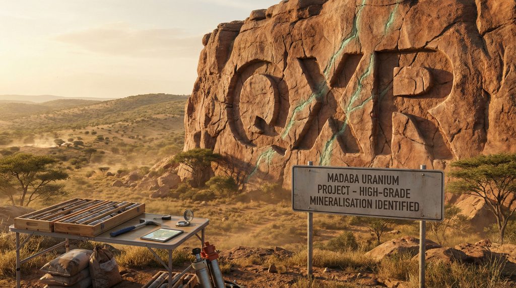 QX Resources Ltd-QXR-Madaba Uranium Project site with equipment.