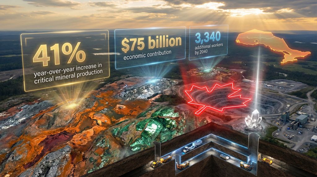 Ontario critical minerals strategy illustrated with data.