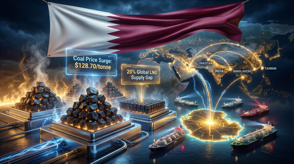 Qatar LNG disruption escalates coal prices.