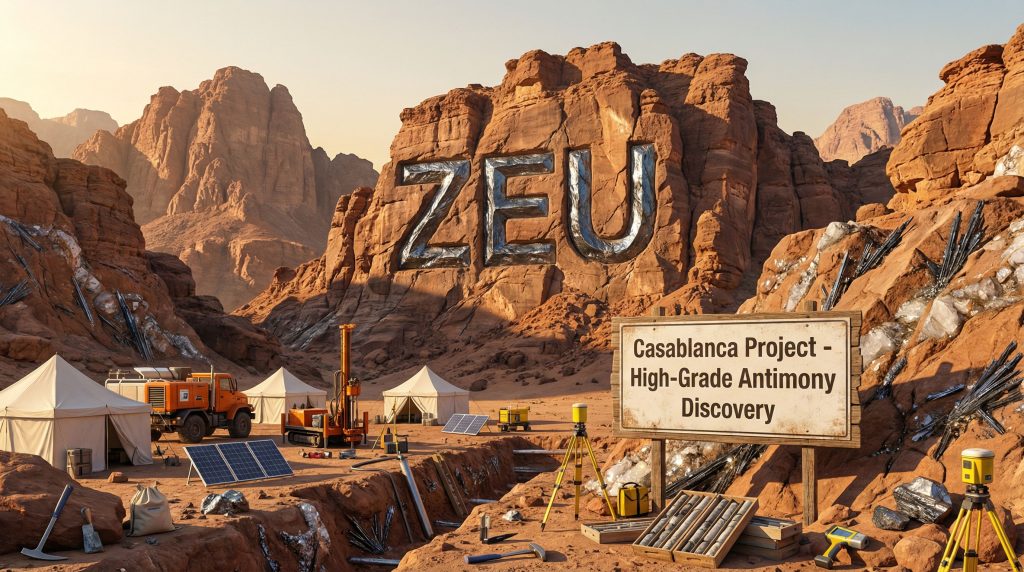 ZEUS Resources Ltd-ZEU-Casablanca Project: High-Grade Antimony Discovery site.