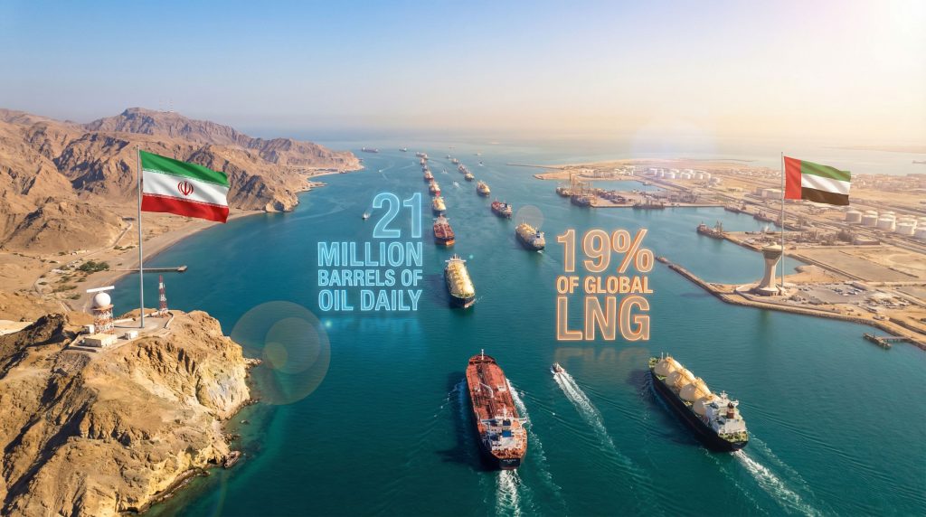 Iranian and UAE oil tankers at sea.